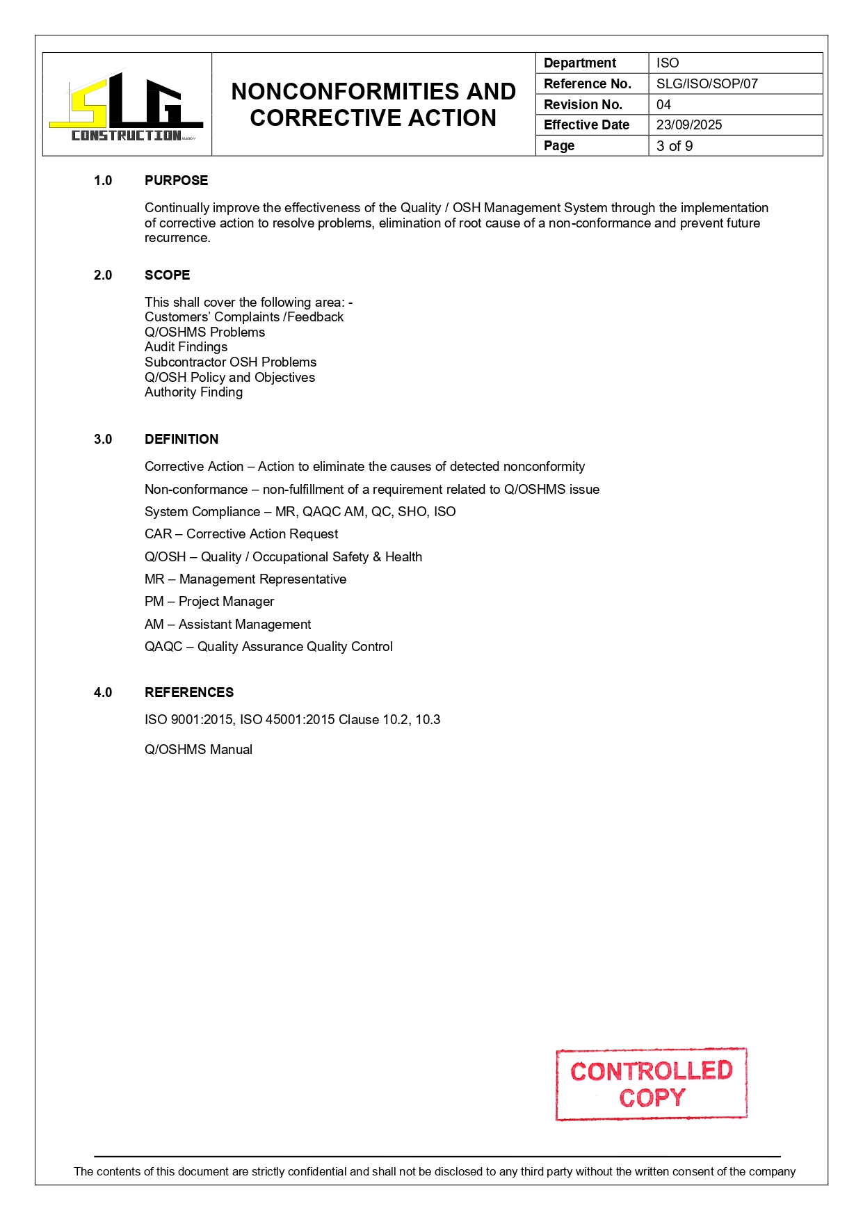 SLG-PRO-SOP Page 3